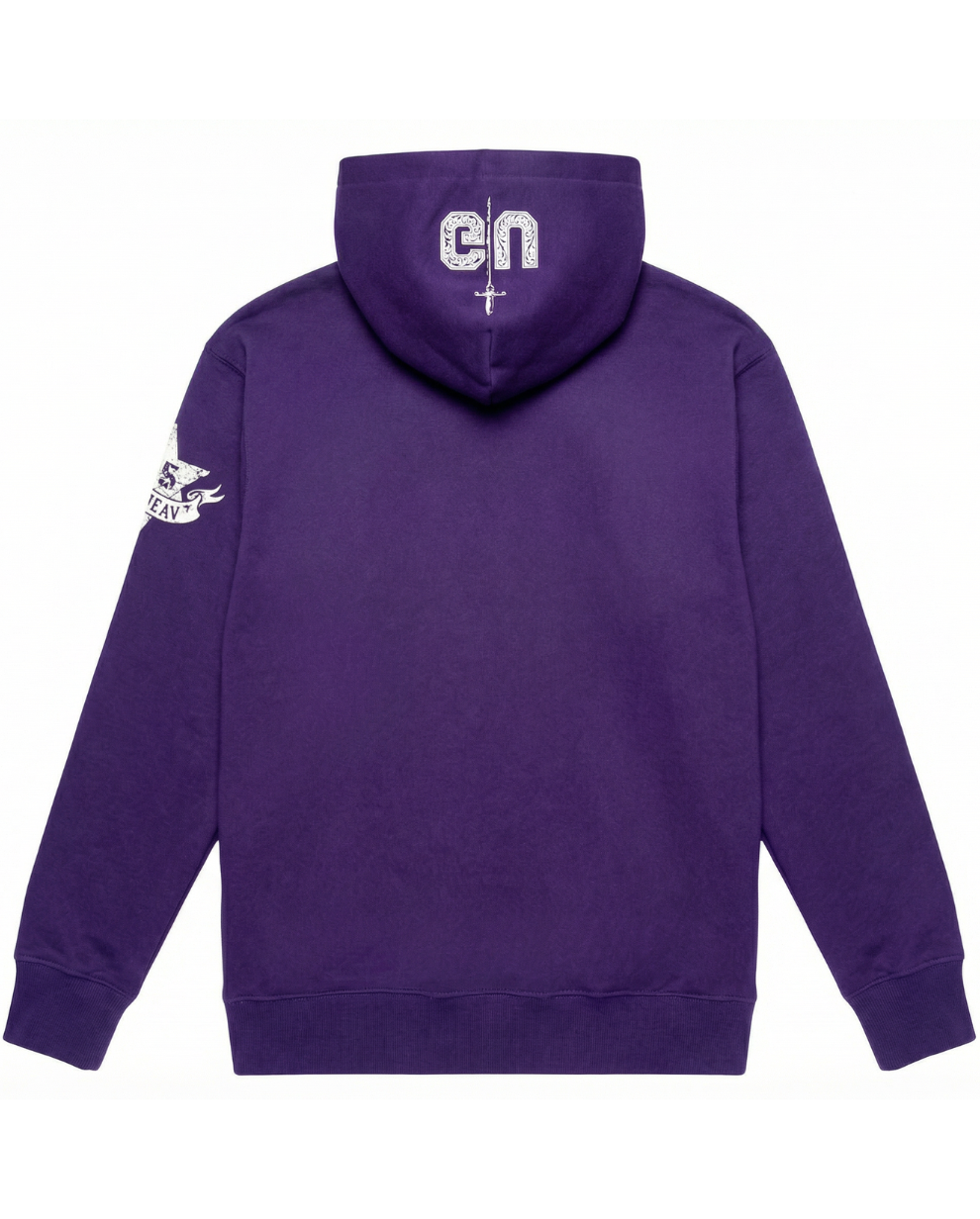 Purple Grunge Zipper Hoodie