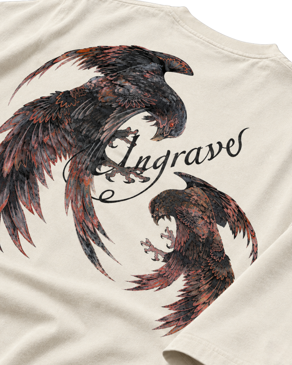 CREAM WHITE FALLEN WINGS TEE